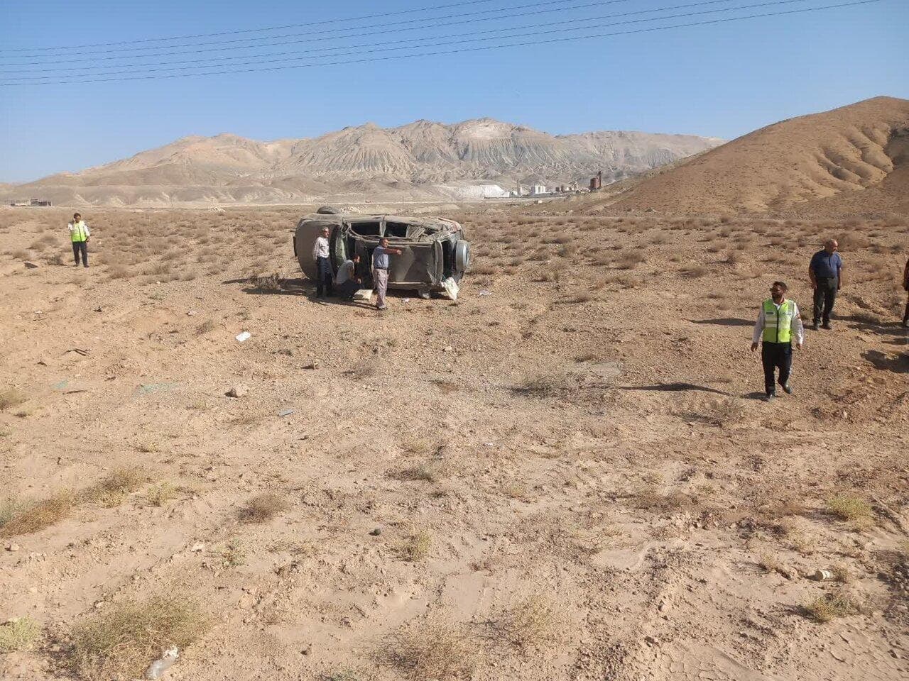 واژگونی سواری در محور سمنان به فیروزکوه؛ یک نفر جان باخت