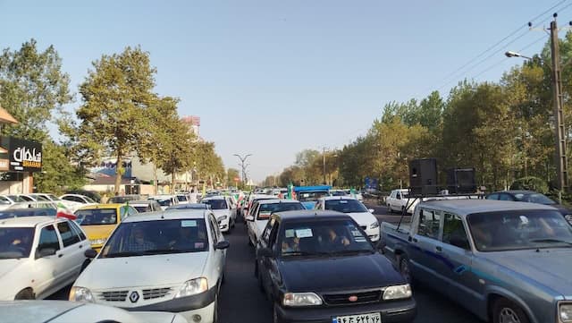کاروان خودرویی آستانه‌اشرفیه در مسیر کنگره ملی ۸ هزار شهید گیلان