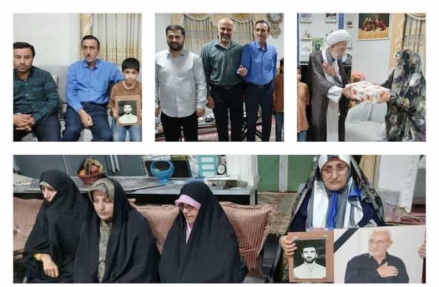 دیدار با خانواده شهید معافی در نکا