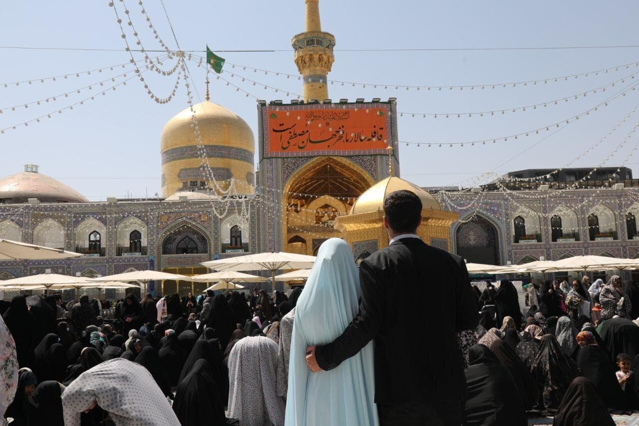 پیوند صدساله در روز میلاد نبوی؛ «عقد بالا سر حضرت» در حرم رضوی