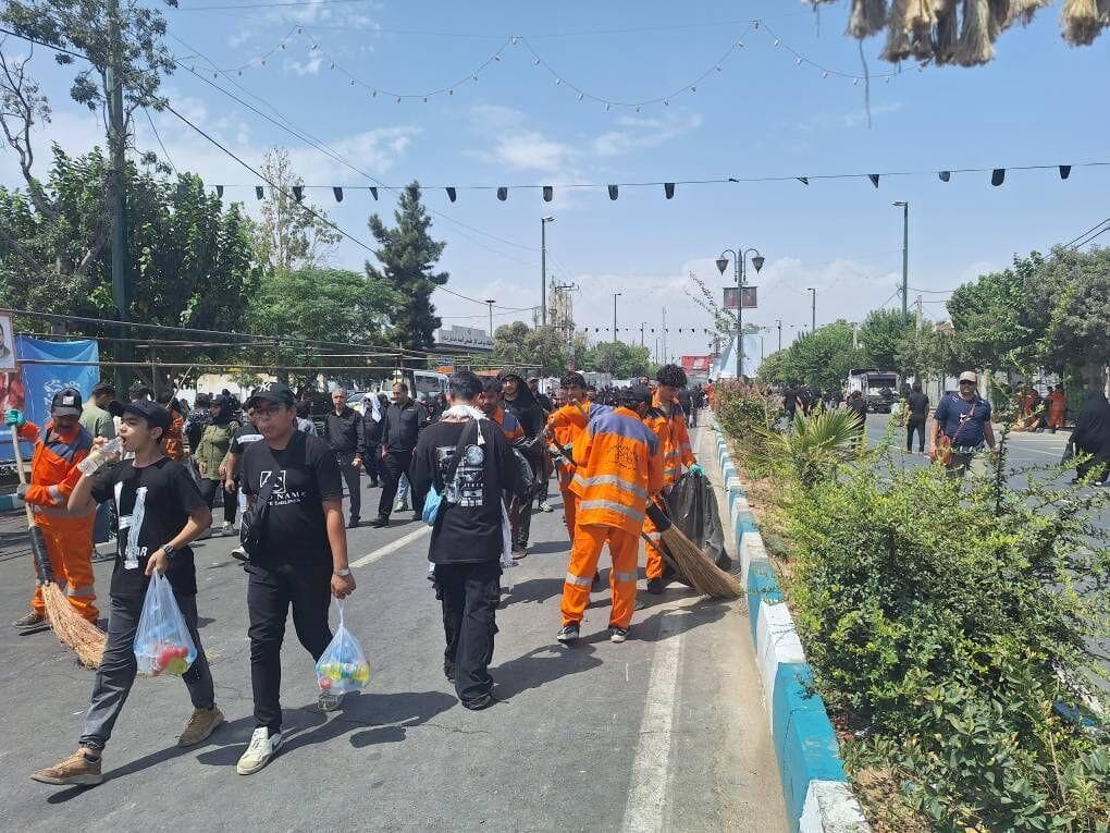 خدمات ۳ هزار پاکبان در مسیر پیاده‌روی جاماندگان اربعین پایتخت