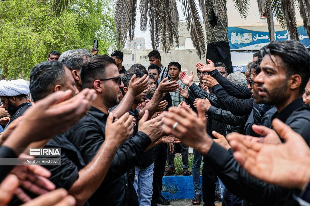 آیین عزاداری رحلت پیامبر(ص) و شهادت امام‌حسن مجتبی(ع) در قشم برپاست