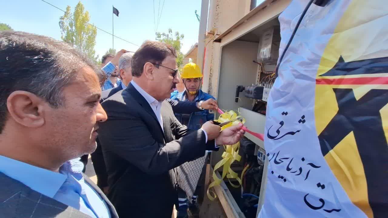 طرح بهسازی شبکه توزیع برق ۲۰ روستای اهر بهره برداری شد