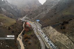ترافیک سنگین در محور چالوس و آزادراه تهران- شمال