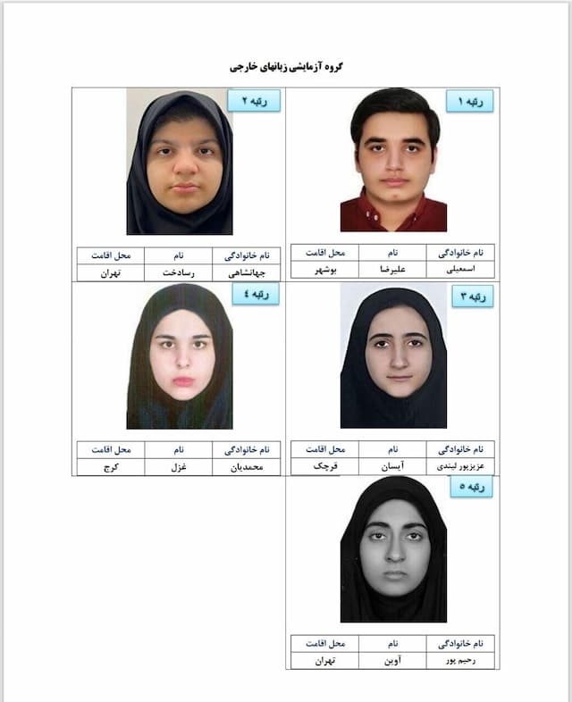 دانش آموز بوشهری رتبه یک کنکور سراسری را کسب کرد