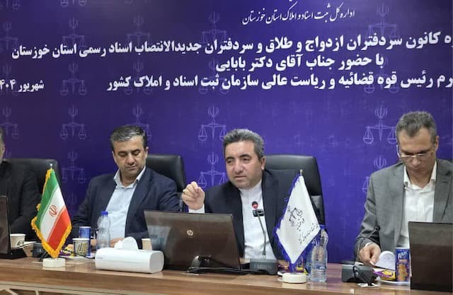 افتتاح ۲ اداره ثبت اسناد و برگزاری تحلیف ۳۷ سردفتر در خوزستان