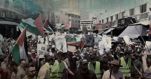 مردم سوریه بر حمایت خود از فلسطین تاکید کردند + فیلم