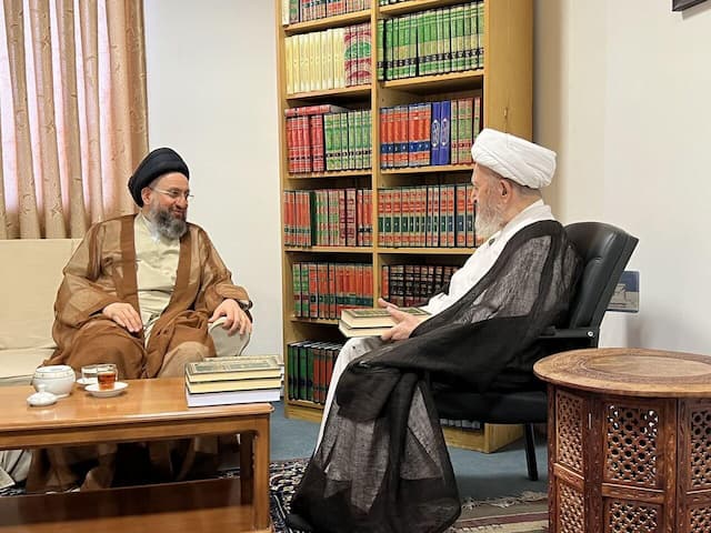 سید عمار حکیم با مراجع تقلید قم دیدار کرد