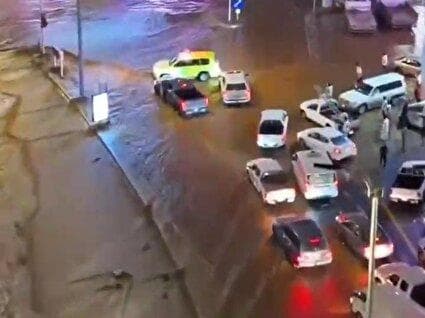 ببینید/ سیل شدید در استان «عسیر» عربستان