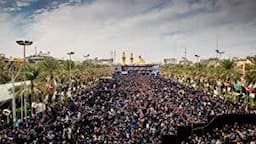 طنین «لبیک یا حسین (ع)» زائران اربعین + فیلم