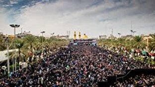 طنین «لبیک یا حسین (ع)» زائران اربعین + فیلم