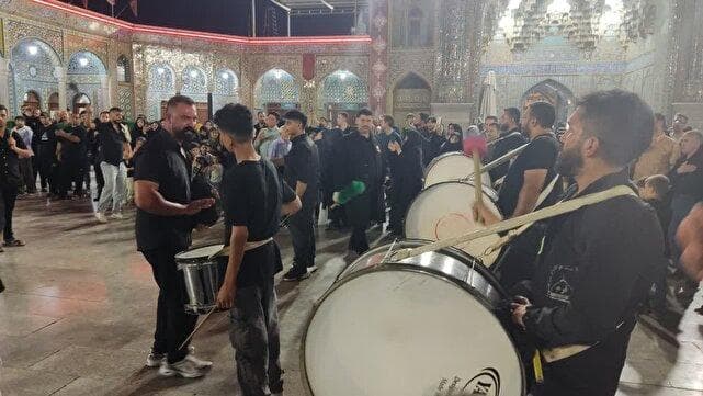 حضور دسته جات عزاداری در قم به مناسبت ۲۸ صفر + فیلم و عکس