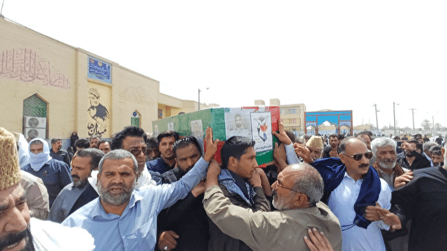 تشییع پیکر مطهر شهدای حادثه تروریستی ایرانشهر در زابل