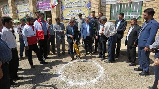 برگزاری آئین کلنگ زنی مدرسه در روستای ینگجه هریس + عکس و فیلم