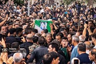 مراسم تشییع پیکر جهان پهلوان «امامعلی حبیبی» در بابل