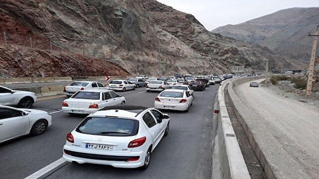 ترافیک سنگین در جاده کندوان و آزادراه تهران - شمال