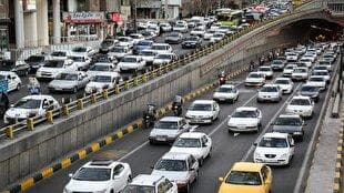ترافیک پرحجم و سنگین صبحگاهی در تهران