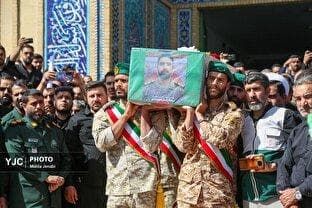 تشییع شهید مدافع امنیت پاسدار رحیم محمدی در کرمان