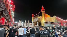 حال و هوای حرم امام علی (ع) در آستانه اربعین + فیلم