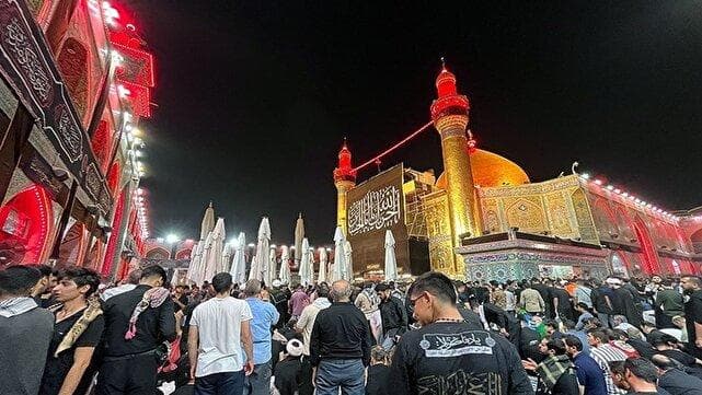 حال و هوای حرم امام علی (ع) در آستانه اربعین + فیلم