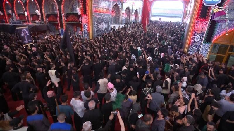 فیلم/ خروش عظیم زائران حرم امام حسین(ع) در روز اربعین