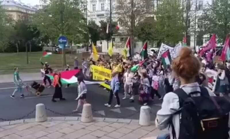 فیلم/ تظاهرات حمایت از فلسطین در ورشو لهستان