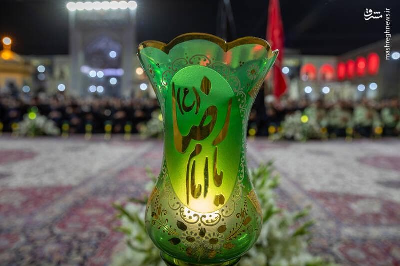 عکس/ آیین شام غریبان امام رضا(ع) در حرم رضوی