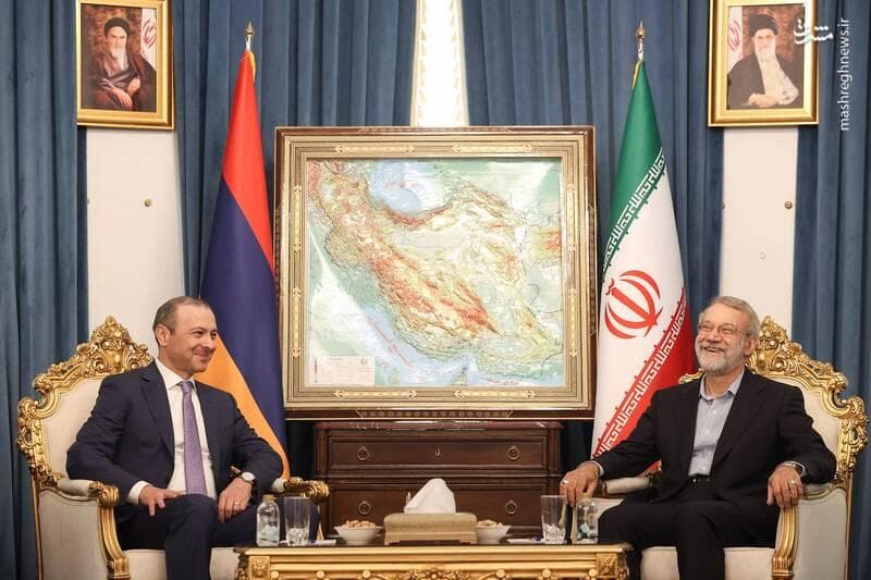 عکس/ دیدار لاریجانی با همتای ارمنستانی در تهران
