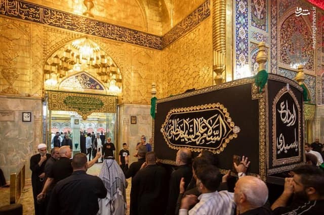 عکس/ تشییع نمادین امام حسن عسکری(ع) در کربلا