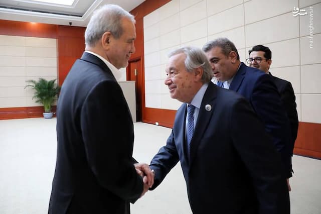 عکس/ دیدار دبیرکل سازمان ملل متحد با رئیس جمهور