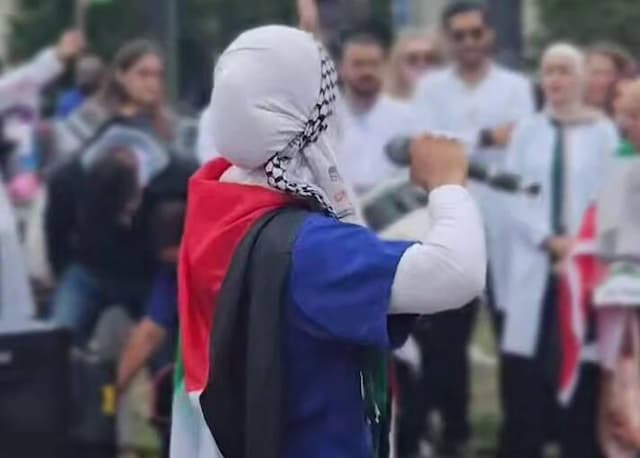 فیلم/ تظاهرات حمایت از فلسطین در مقابل مقر پارلمان اروپا در بروکسل