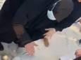 وداع «ام اسامه» با فرزندش «همام الحیه»، فرزند خلیل الحیه، از رهبران حماس