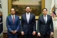 دیدار نخست وزیر قطر با معاون رئیس جمهور و وزیرخارجه آمریکا