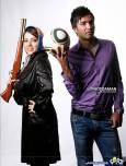 عکسی زیر خاکی از جواد نکونام کنار بازیگر خانم