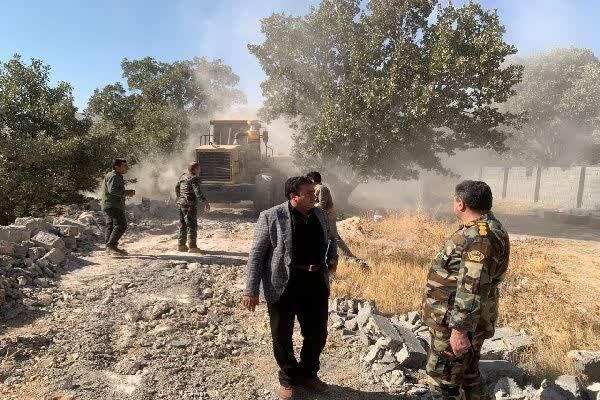 رفع تصرف ۲۷۰۰ متر مربع از اراضی ملی پلاک مزدک بویراحمد