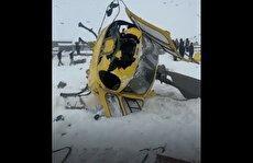 تصاویر از سقوط مرگبار بالگرد امدادگران در نپال (فیلم)