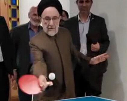 تصاویر جنجالی از پینگ پنگ بازی کردن سیدمحمد خاتمی | حالا بریم کاراته!