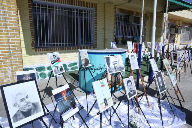 دانشآموزان خراسان جنوبی با هنر خود چهره شهدای اقتدار را زنده کردند