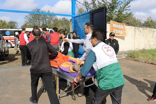 رزمایش زنجیره امداد و نجات مراکز درمانی نیروهای مسلح در رشت برگزار شد