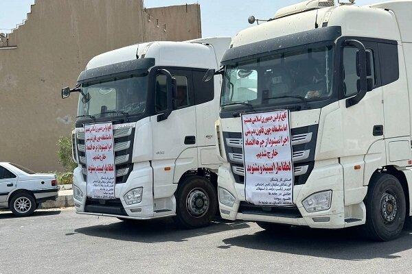 توقیف کامیون کشنده تریلی با راننده ۱۴ ساله در هرمزگان