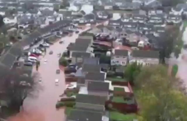 فیلم/ پیامدهای طوفان کلودیا در انگلیس