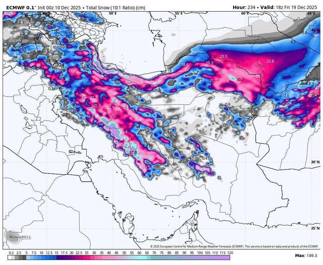 هشدار قرمز برای یک استان؛ ورود موج گسترده برف و باران به ۲۲ استان کشور