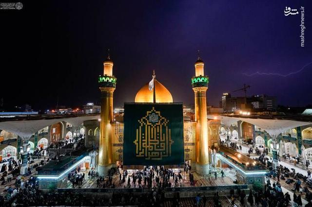 عکس/ بارش رحمت الهی در حرم مولای متقیان