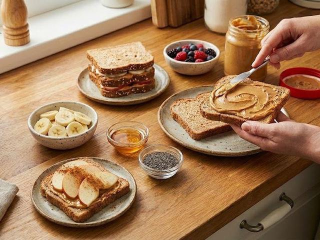 طرز تهیه ساندویچ سالم با کره بادام زمینی