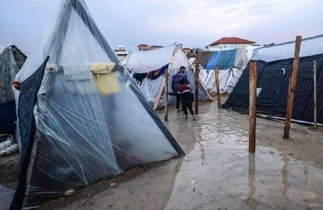 اوضاع فاجعهبار غزه پس از بارش شدید باران/۱۶ نفر جان باختند