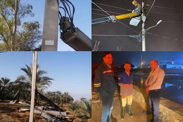 بارندگیهای هفته گذشته ۱۵۰ میلیارد ریال به شبکه برق بوشهر خسارت زد