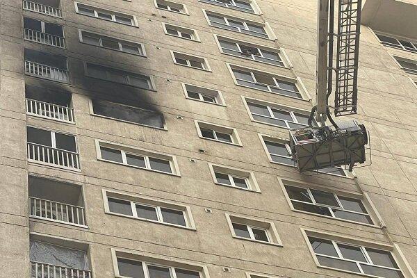 آتشسوزی در برج مسکونی دهکده المپیک مهار شد