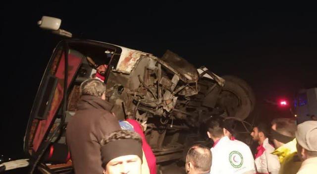 رهاسازی راننده اتوبوس کرج - اسفراین/آخرین جزییات حادثه تصادف