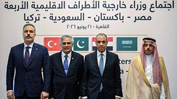نشست وزرای خارجه مصر، ترکیه، عربستان و پاکستان در قاهره