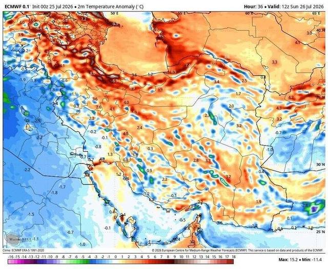 بارش شدید باران و خطر سیل در برخی از استانها/ موج گرما دمای هوا را به ۴۸ درجه میرساند